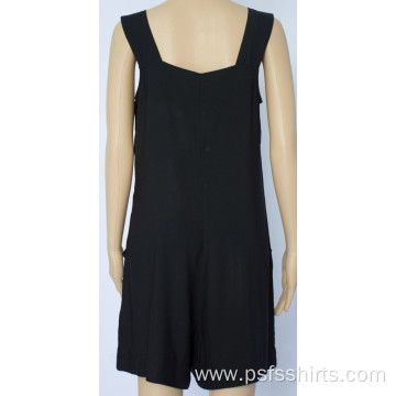 Black Color Jumpsuits with Button Design